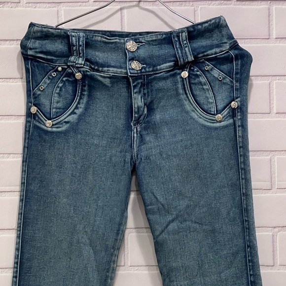 LOI women Colombian stretch skinny  blue jeans /size 14 - Picture 3 of 12